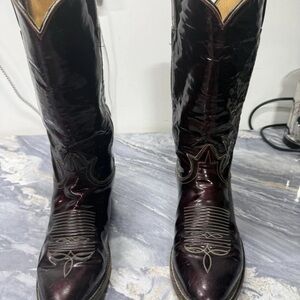 TONY LAMA WOMENS COWBOY WESTERN BOOTS 38 SZ 7.5  FSU RODEO PAGENT GIRL HORSE